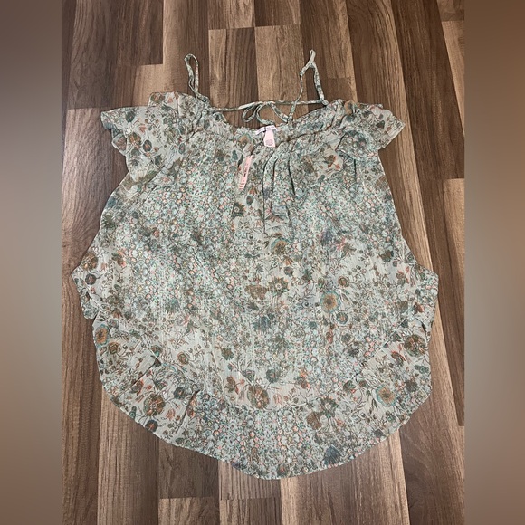 NWT Victoria’s Secret Sheer Floral Babydoll Nightie/Tank Top w/ Ruffles SZ L - Picture 4 of 10